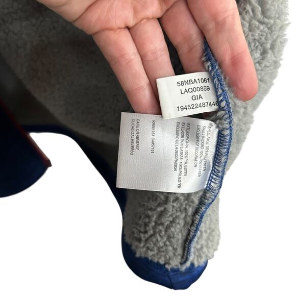 Sporty Fanwear Zip Jacket NFL Giants Sherpa‎ Blue GIII Size L - Picture 8 of 9